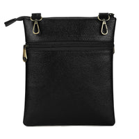 POGAGO Genuine Cow Leather Crossbody Sling Bag for Men – Premium Multi-Zip Leather Shoulder Messenger Bag with Adjustable Strap, Everyday Travel Organizer