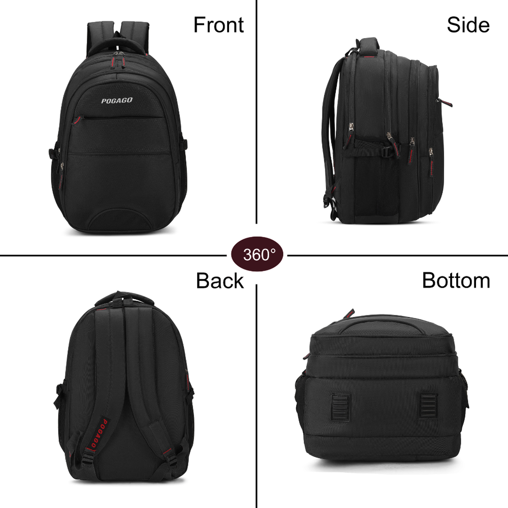 POGAGO 15.6 Inch Laptop Backpack for Men & Women |Travel Backpack | Office, College & School Bag with 3 Compartments