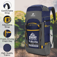 POGAGO 65L Waterproof Hiking Backpack 78cm – Large Capacity Travel Trekking Camping Rucksack with Adjustable Straps & Multiple Pockets