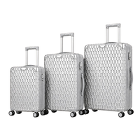 POGAGO Premium PC Aluminum Luggage Set – 20/24/28 Inch Buckle Lock Travel Suitcase