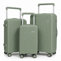 POGAGO Premium PP Hard Shell Luggage Set with Broad Handle | 20" 24" 28" | Lightweight Spinner Suitcase