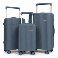 POGAGO Premium PP Hard Shell Luggage Set with Broad Handle | 20" 24" 28" | Lightweight Spinner Suitcase