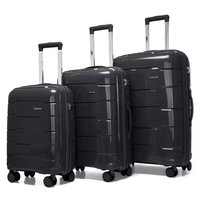 POGAGO Premium PP Hard Shell Luggage Set 20" 24" 28" | Lightweight Spinner Suitcase | 360° Wheels