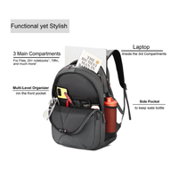 POGAGO Laptop Backpack 15.6 Inch for Men & Women | Black Travel Backpack | Office, College & School Bag