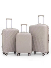 POGAGO 3 Piece PP Hard Shell Luggage Set 20'' 24'' 28'' – Lightweight Unbreakable Suitcase Set with 360° Spinner Wheels, Aluminum Telescopic Handle & Anti-Theft Double Zipper
