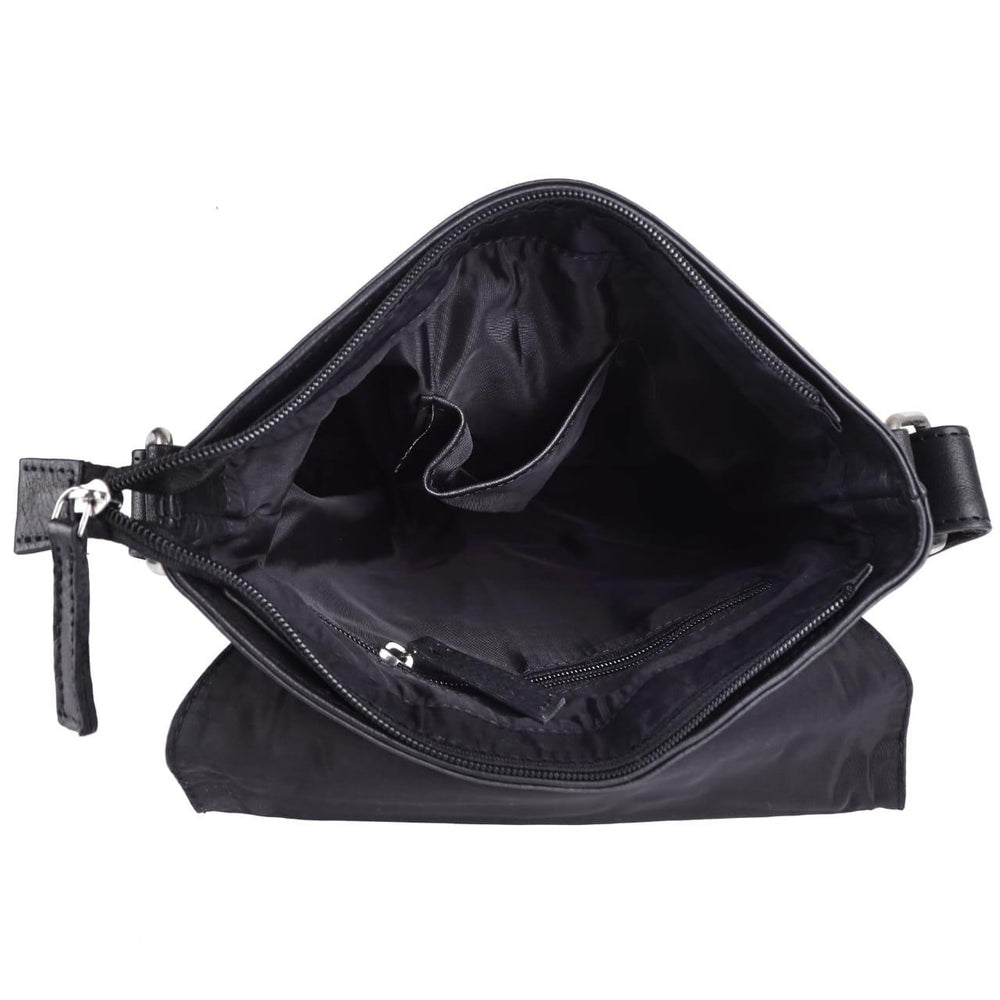 POGAGO Genuine Cow Leather Messenger Bag for Men – Premium Leather Crossbody Shoulder Bag with Flap Closure