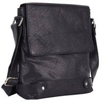 POGAGO Genuine Cow Leather Messenger Bag for Men – Premium Leather Crossbody Shoulder Bag with Flap Closure