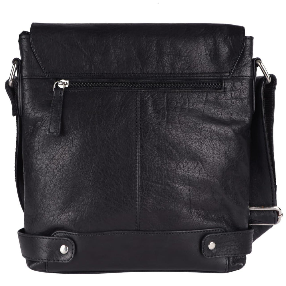 POGAGO Genuine Cow Leather Messenger Bag for Men – Premium Leather Crossbody Shoulder Bag with Flap Closure