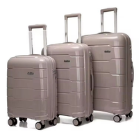 POGAGO Premium PP Hard Shell Luggage Set 20" 24" 28" | Lightweight Spinner Suitcase | 360° Wheels