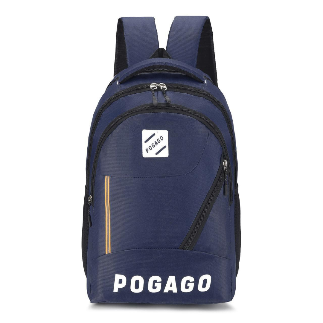 POGAGO Fashionable Men Backpack Large Capacity Water-Resistant School & Laptop Backpack, Fits 15.6" Inch Laptops