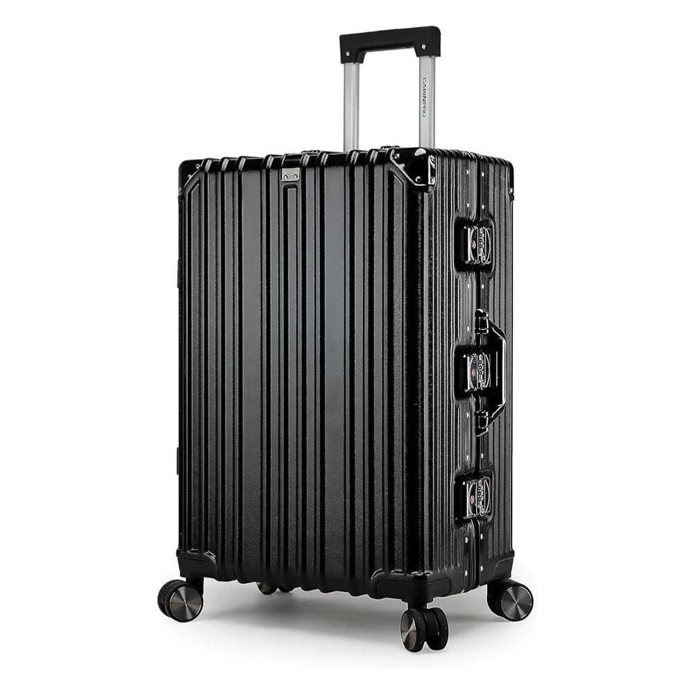 POGAGO Premium Aluminum Frame Luggage Set with Buckle Lock | 20" 24" 28" Hard Shell Spinner Suitcase