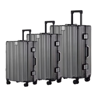 POGAGO Premium Aluminum Frame Luggage Set with Buckle Lock | 20" 24" 28" Hard Shell Spinner Suitcase
