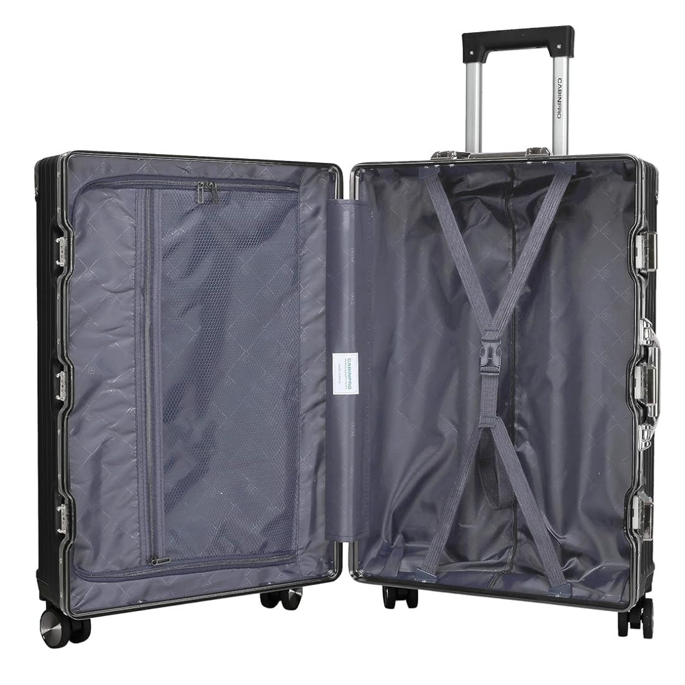 28 Inch Aluminium Frame Trolley Suitcase – 30–35 KG Capacity | Premium Hard Shell Luggage