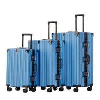 POGAGO Premium Aluminum Frame Luggage Set with Buckle Lock | 20" 24" 28" Hard Shell Spinner Suitcase