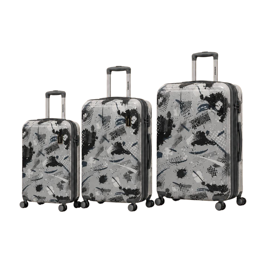 POGAGO Premium Expandable Printed PC Luggage Set – Unbreakable Hard Shell Travel Suitcases
