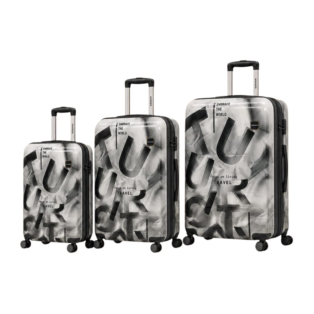 POGAGO Premium Expandable Printed PC Luggage Set – Unbreakable Hard Shell Travel Suitcases
