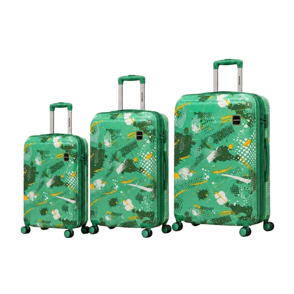 POGAGO Premium Expandable Printed PC Luggage Set – Unbreakable Hard Shell Travel Suitcases