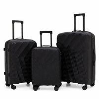 POGAGO 3 Piece PP Hard Shell Luggage Set 20'' 24'' 28'' – Lightweight Unbreakable Suitcase Set with 360° Spinner Wheels, Aluminum Telescopic Handle & Anti-Theft Double Zipper