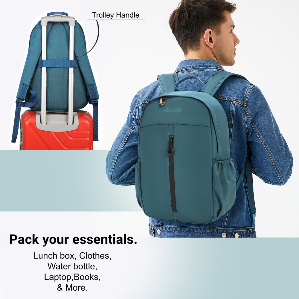 POGAGO Lightweight Travel Backpack | Water-Resistant Laptop Backpack | Unisex Office & School Bag