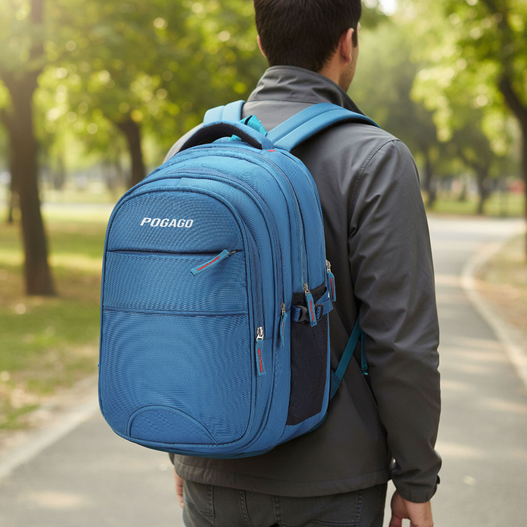 POGAGO 15.6 Inch Laptop Backpack for Men & Women |Travel Backpack | Office, College & School Bag with 3 Compartments