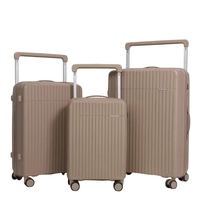 POGAGO Premium PP Hard Shell Luggage Set with Broad Handle | 20" 24" 28" | Lightweight Spinner Suitcase
