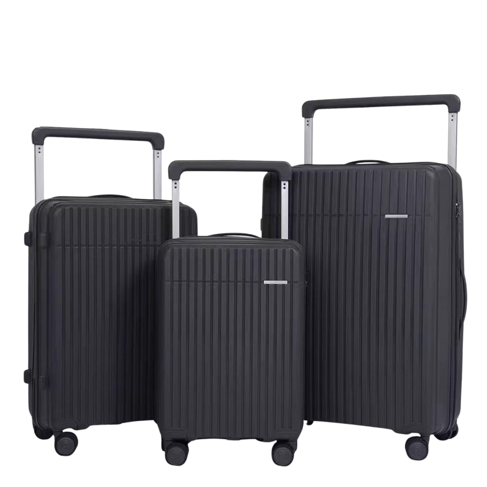 POGAGO Premium PP Hard Shell Luggage Set with Broad Handle | 20" 24" 28" | Lightweight Spinner Suitcase