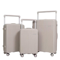 POGAGO Premium PP Hard Shell Luggage Set with Broad Handle | 20" 24" 28" | Lightweight Spinner Suitcase