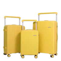 POGAGO Premium PP Hard Shell Luggage Set with Broad Handle | 20" 24" 28" | Lightweight Spinner Suitcase