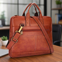Leather laptop bag