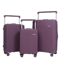POGAGO Premium PP Hard Shell Luggage Set with Broad Handle | 20" 24" 28" | Lightweight Spinner Suitcase