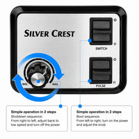 Silver Crest 8500W Commercial Blender & Grinder 2-in-1 | 2.5L High-Speed Smoothie Maker | 9-Speed | Ice Crusher