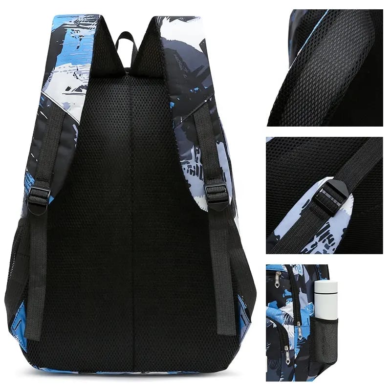 Water-Resistant School Backpack for Boys & Girls | Lightweight Student Bookbag with Laptop Compartment, Multiple Pockets & Mesh Side Bottle Holders | Travel & College Backpack