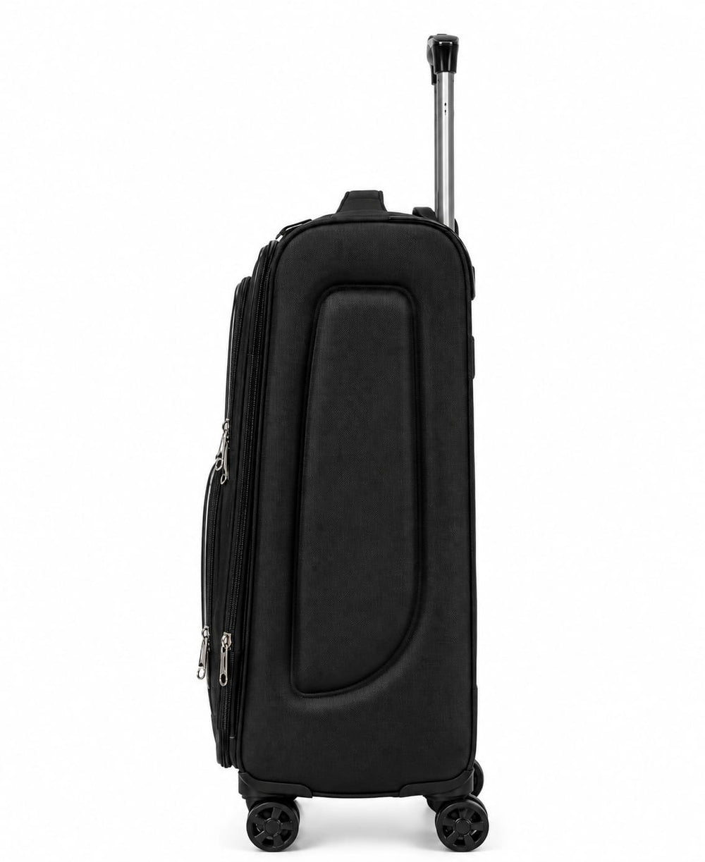 POGAGO Soft Shell 4Pcs Set (20/24/28/32 Inch) Luggage, Ultra Lightweight, Expandable, 4 Smooth Wheels with Combination Locks Suitcase
