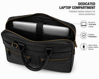 POGAGO PU Leather Laptop Bag for Men | Business Briefcase