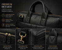 POGAGO PU Leather Laptop Bag for Men | Business Briefcase