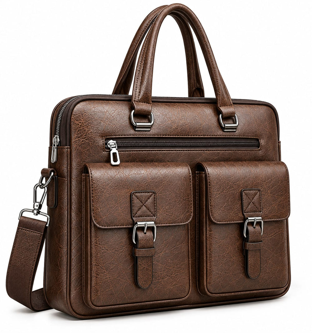 PU leather laptop bag, PU leather briefcase, men's laptop briefcase, men's business bag, laptop business bag, professional laptop bag, men's work bag