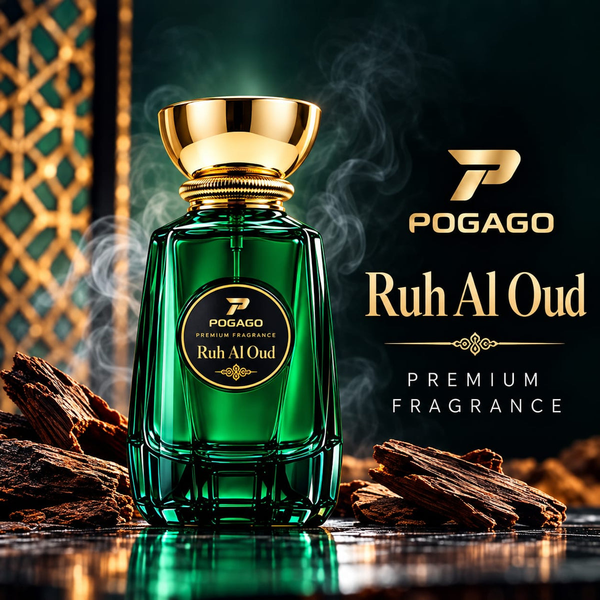 Ruh Al Oud perfume, POGAGO perfume, oud perfume, premium oud fragrance, luxury perfume, Arabian oud fragrance, oud perfume for men, oud perfume for women, luxury fragrance UAE, premium perfume UAE