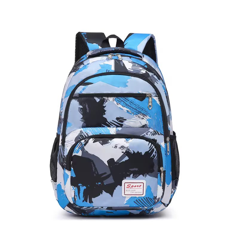 Water-Resistant School Backpack for Boys & Girls | Lightweight Student Bookbag with Laptop Compartment, Multiple Pockets & Mesh Side Bottle Holders | Travel & College Backpack
