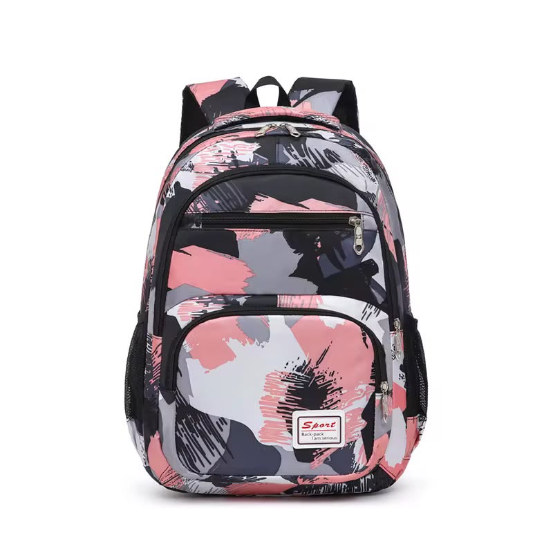Water-Resistant School Backpack for Boys & Girls | Lightweight Student Bookbag with Laptop Compartment, Multiple Pockets & Mesh Side Bottle Holders | Travel & College Backpack