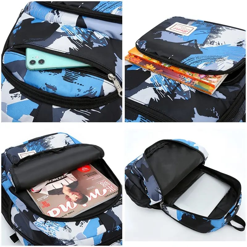Water-Resistant School Backpack for Boys & Girls | Lightweight Student Bookbag with Laptop Compartment, Multiple Pockets & Mesh Side Bottle Holders | Travel & College Backpack