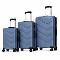 3-Piece PP Hard Shell Luggage Set – 20" 24" 28" with 360° Spinner Wheels