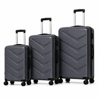 3-Piece PP Hard Shell Luggage Set – 20" 24" 28" with 360° Spinner Wheels