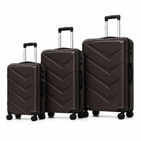 3-Piece PP Hard Shell Luggage Set – 20" 24" 28" with 360° Spinner Wheels