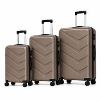 3-Piece PP Hard Shell Luggage Set – 20" 24" 28" with 360° Spinner Wheels