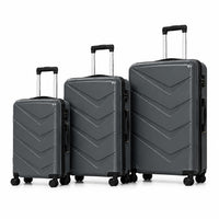 3-Piece PP Hard Shell Luggage Set – 20" 24" 28" with 360° Spinner Wheels