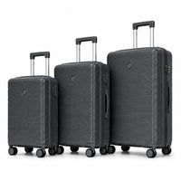 3-Piece PP Hard Shell Luggage Set – 20, 24 & 28 Inch Lightweight Suitcases with 360° Spinner Wheels