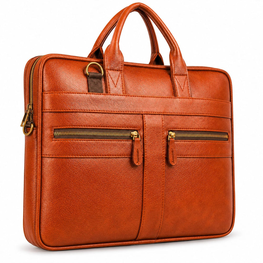 POGAGO PU Leather Laptop Bag for Men | Business Briefcase