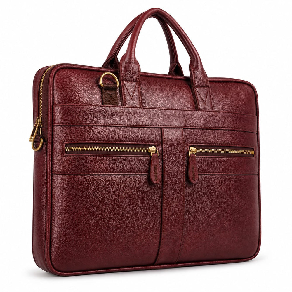 POGAGO PU Leather Laptop Bag for Men | Business Briefcase