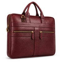 POGAGO PU Leather Laptop Bag for Men | Business Briefcase