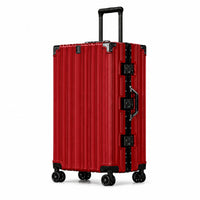 28 Inch Aluminium Frame Trolley Suitcase – 30–35 KG Capacity | Premium Hard Shell Luggage